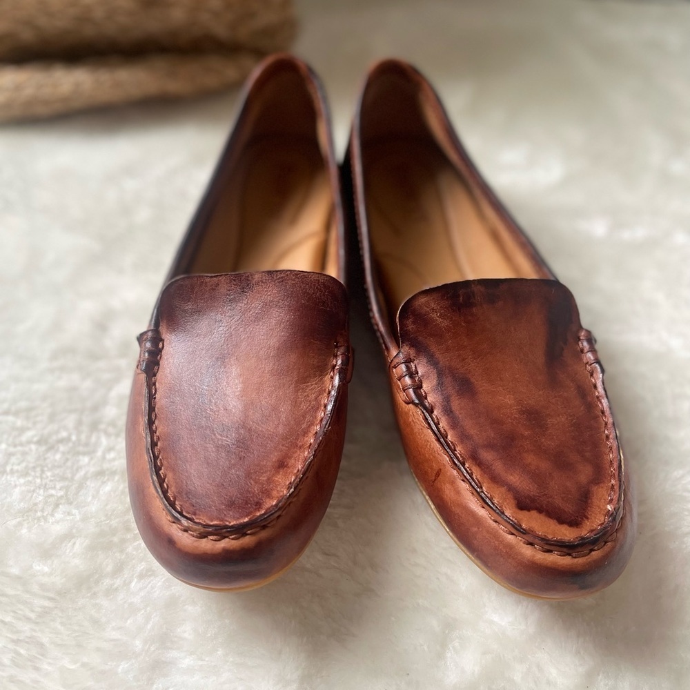 Born Chestnut Leather Flats